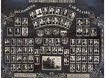 Vignette of the graduates of the 2nd cohort of KPI Faculty of Mechanics, 1951. (KTU Museum)
