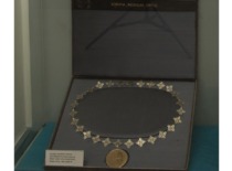 Congratulatory message from Riga Technical University on the 75th anniversary of KTU's founding Regalia of Kaunas University of Technology Rector Prof. Kęstutis Kri&scaron;čiūnas, 1992&ndash;2000 (photo by J. Klėmanas, Original &ndash; KTU Museum)