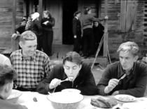 Voluntary work at the collective farm, 1957. (photograph by Konstantinas Sasnauskas, KTU museum)
