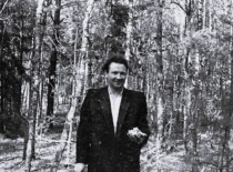 S. Kutkevičius at the forest in his homestead, 1950 (family archive of Prof. S. Kutkevičius)