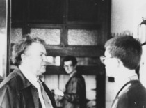 Prof. S. Kutkevičius with graduate students V. Martynaičius and V. Getaučius, 1983 (Prof. S. Kutkevičius family archive)