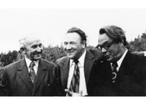 Assoc. Prof. S. Kutkevičius with guests from Moscow on the day of the dissertation defence, 1972 (family archive of Prof. S. Kutkevičius)