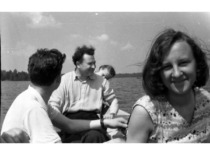 S. Kutkevičius with students of Kaunas Cooperative Technical School, 1948 (family archive of Prof. S. Kutkevičius)