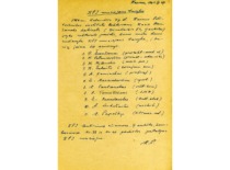 List of the KPI Museum Council, written by K. Papečkys on April 27, 1964 (Original &ndash; KTU Museum)