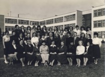 The staff of Palemonas Secondary School with principal Irena Leliūgienė, 1989 (Prof. I. Leliūgienė's personal archive)