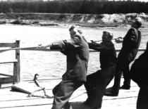 At Rubikiai Lake, 1957. (photograph by Konstantinas Sasnauskas, KTU museum)