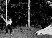 At Rubikiai Lake, 1957. (photograph by Konstantinas Sasnauskas, KTU museum)