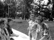 At Rubikiai Lake, 1957. (photograph by Konstantinas Sasnauskas, KTU museum)