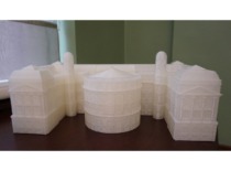 Model of the VDU Physics and Chemistry Building, made by employees of the KTU Faculty of Civil Engineering and Architecture and donated to the KTU Museum on its 50th anniversary in 2015 (photo by J. Klėmanas, original &ndash; KTU Museum)