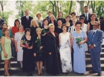 KTU Master's Degree in Education, 2007. In the photo: Dean Prof. V. Bar&scaron;auskienė, Prof. P. Jucevičienė, in the second row, Doc. B. Janiūnaitė and Doc. I. Leliūgienė. (Prof. I. Leliūgienė's personal archive)