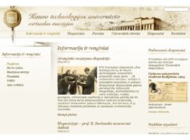 In 2010, the KTU Museum website http://muziejus.ktu.lt was launched. The photo shows a page from the KTU Museum website in 2014.