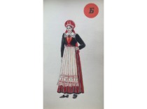 Beginning of the 19th century women's clothing in Tori (Estonia) (the original design is at KTU Museum)