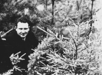 S. Kutkevičius at the forest in his homestead, 1950 (family archive of Prof. S. Kutkevičius)