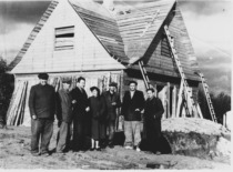 Construction of the Kutkevičius family home with the help of father and brothers, 1960 (Prof. S. Kutkevičius family archive)