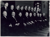 Members of the Lithuanian SSR Academy of Sciences, 1968 (J. Indriūnas &ndash; 2nd from the right.) (KTU Museum)