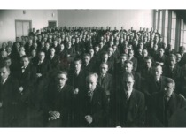 At the Lithuanian teachers' congress in 1936, J. Matulionis &ndash; 2nd from the right in the 3rd row. (Prof. J. Matulionis family archive)