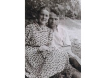 J. Matulionis with his future wife, teacher Stasė Grybinaitė, by the Dubysa River, 1940 (Prof. J. Matulionis family archive)