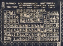 Vignette for the class of 1961&ndash;1967 of engineering and technology students at the Kaunas Polytechnic Institute, 1967 (KTU Museum)