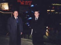 Prof. A. Fedaravičius and Prof. V. Osta&scaron;evičius in Berlin, 2006 (Prof. A. Fedaravičius&rsquo;s family archive)