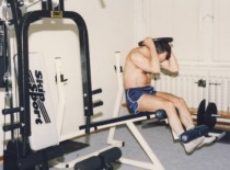 Prof. A. Fedaravičius working out at the gym, 2009 (Prof. A. Fedaravičius family archive)