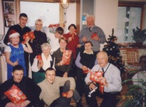 Prof. V. Zelionkaitė celebrates Christmas with her relatives, 2005 (Prof. V. Zelionkaitė&rsquo;s family archive)